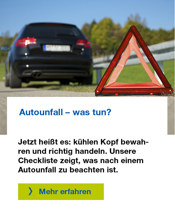 Unsere Checkliste für die wichtigsten  Maßnahmen nach dem Kfz-Unfall