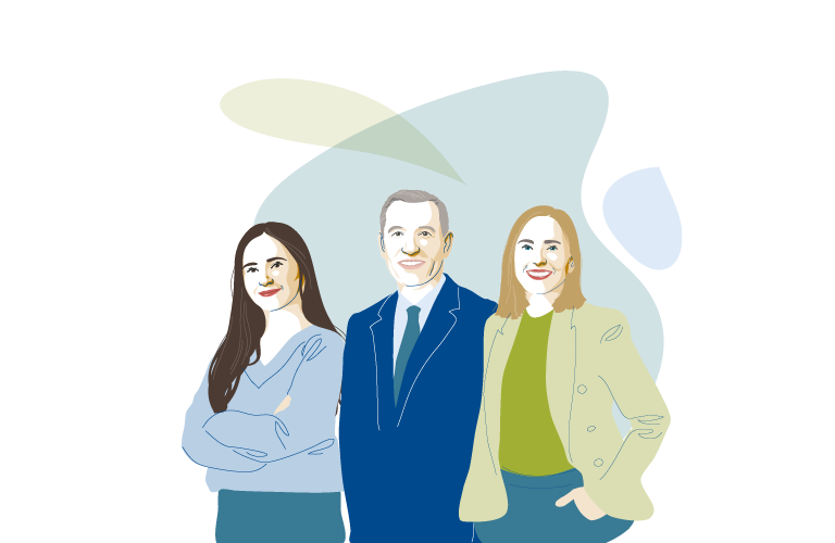Kurzportrait Konzern Versicherungskammer 2021 | Mitarbeiter Bayerische Landesbrandversicherung AG Illustration