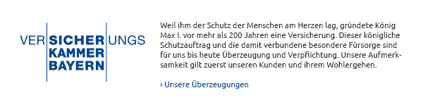 Versicherungskammer Bayern: Sie haben gute Gründe, uns zu vertrauen.