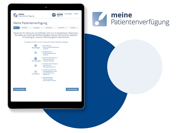 Online-Fragebogen Meine Patientenverfügung