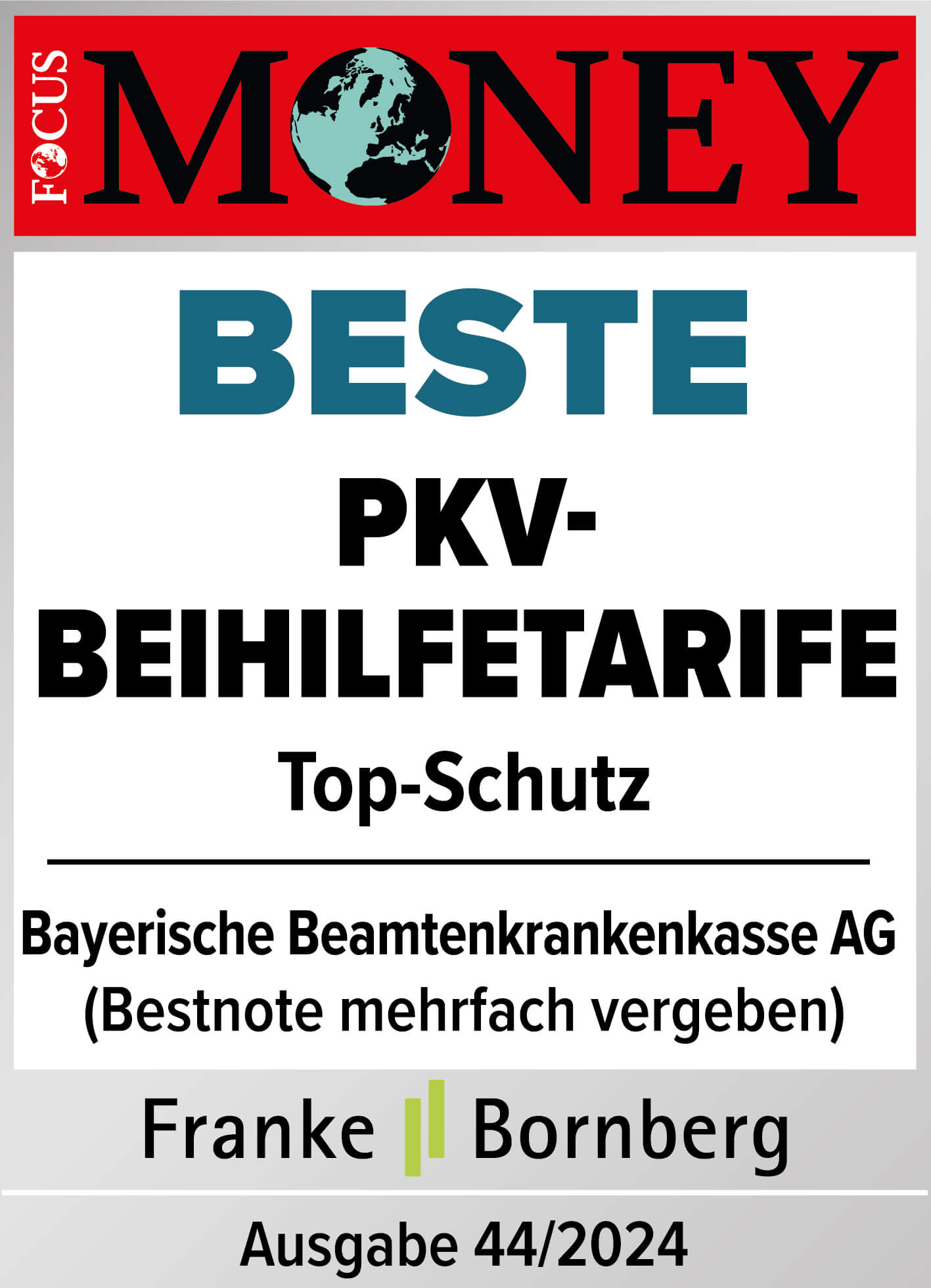 Siegel Focus Money BeihilfeCOMFORT