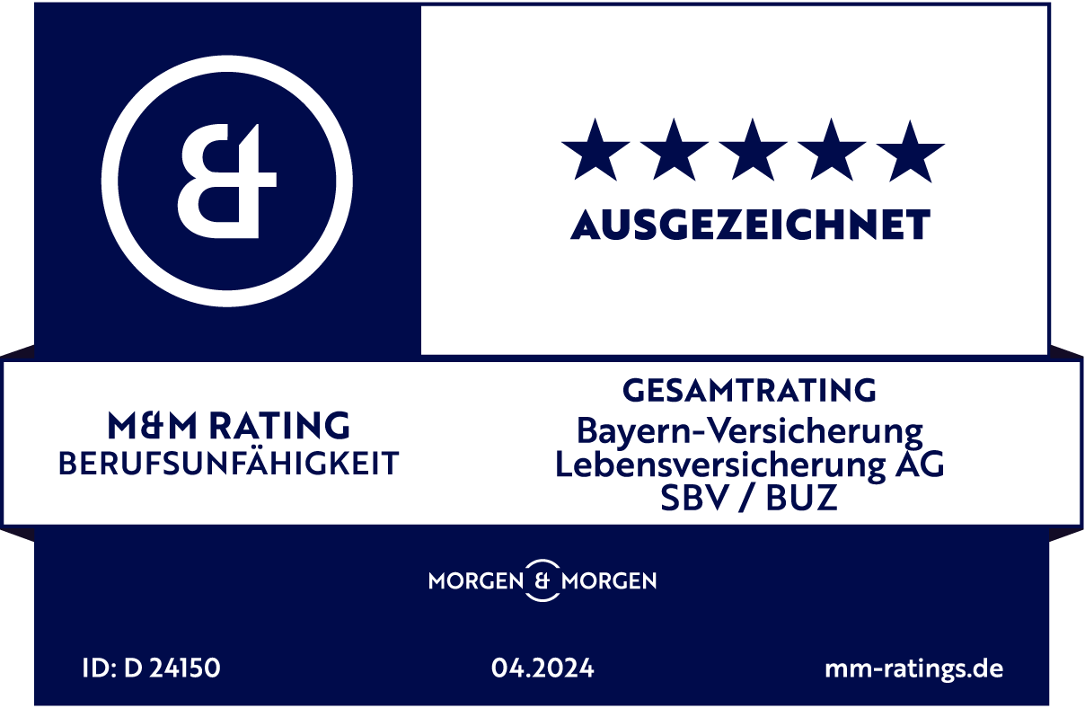 Unsere EinkommensSicherung wurde im Gesamt-Rating von MORGEN & MORGEN zum 12. Mal in Folge mit der Höchstnote von 5 Sternen ausgezeichnet