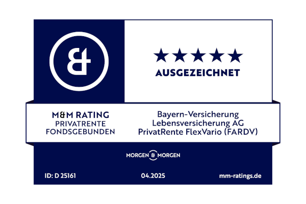 Das Analysehaus Morgen&Morgen bewertet die PrivatRente FlexVario in der Kategorie 