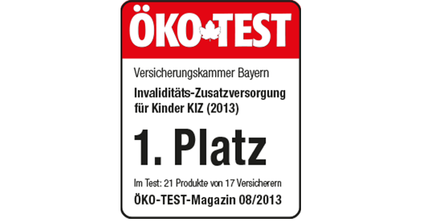 Siegel Unfallversicherung KIZ 1. Platz