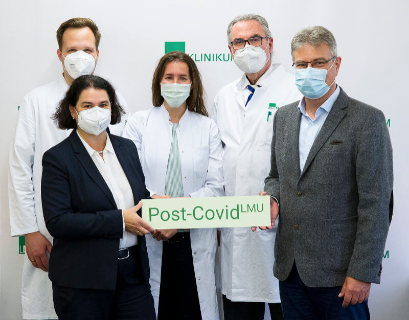 Das Koordinationsteam des Post-CovidLMU mit Vorständin Isabell Martorell Nassl