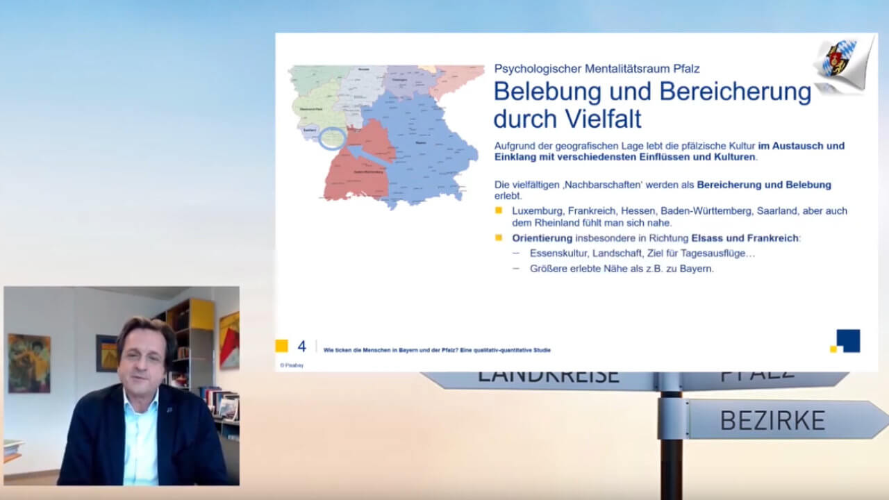 Vorstellung der rheingold Studie „Wie ticken die Menschen in Bayern und der Pfalz?“