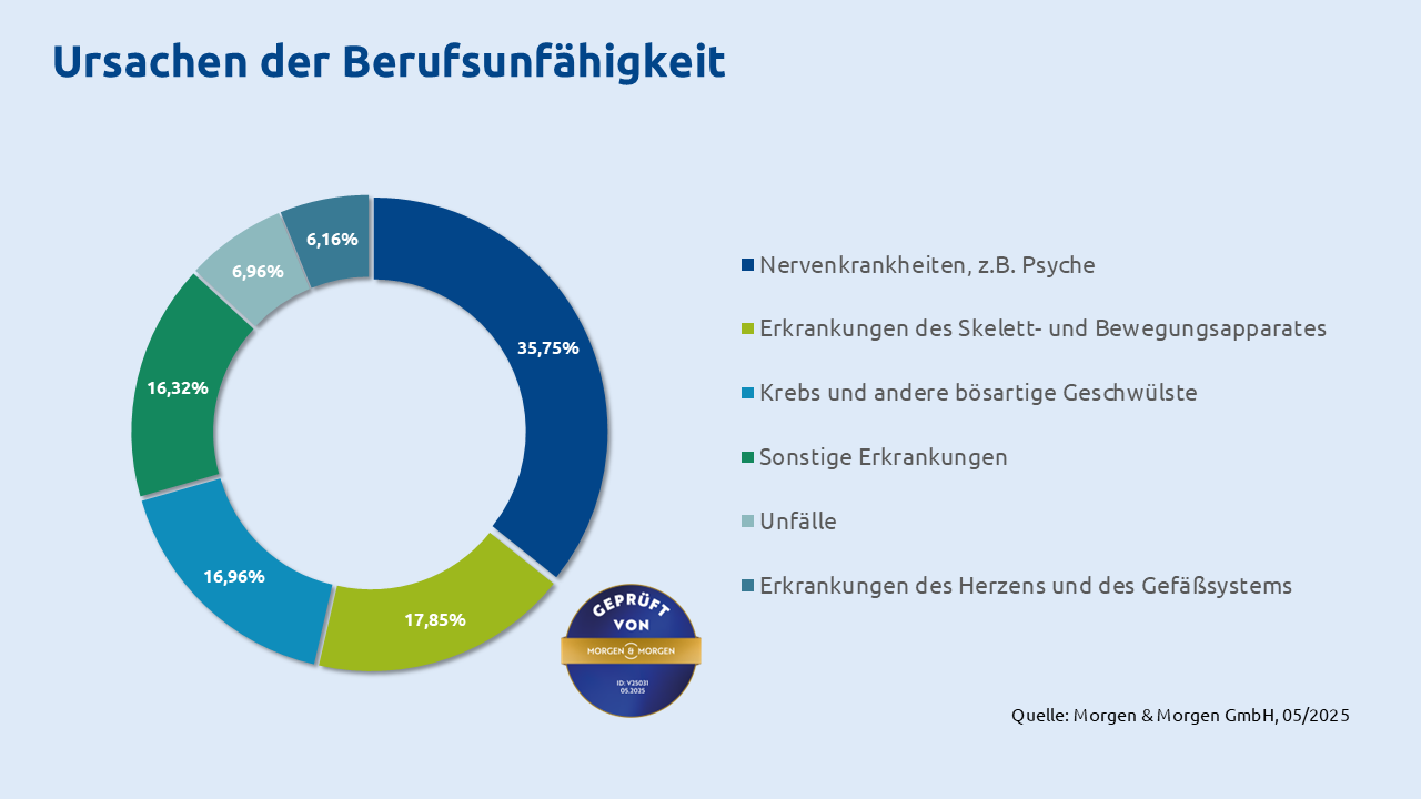 Ursachen Berufsunfähigkeit Grafik